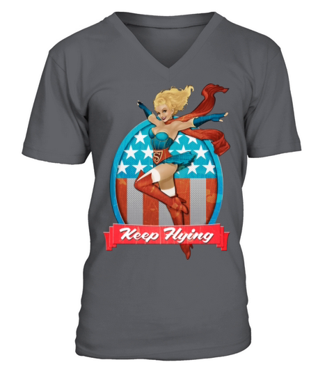 DC Comics Bombshells Super Girl Men's V-Neck T-shirt