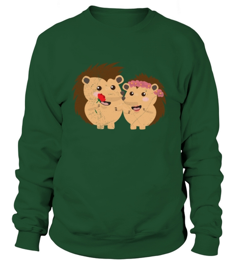 Hedgehogs in love Couples Valentines Day Gift Men's Sweatshirt