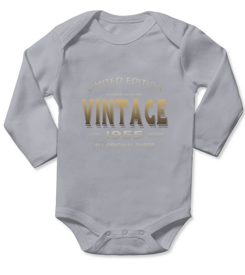 Vintage 1955 T-shirt Long Sleeve Baby One-Piece