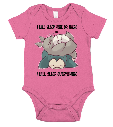 Sleeping Totoro Snorlax Women Short Sleeve Baby One-Piece