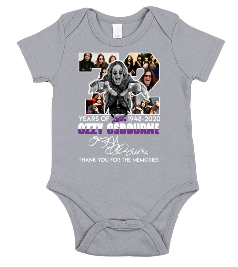 72 Years Of Black Sabbath 1948 2020 Ozzy Osbourne Thank You For The Memories Short Sleeve Baby One-Piece