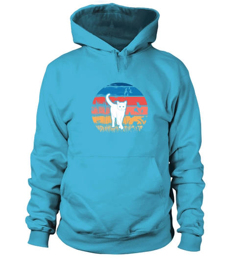 Sunset Cat Retro 6 Women's Hoodie