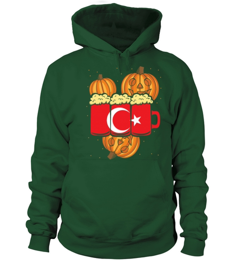 Halloween Turkey Beer Pumpkin Gift Idea Men's Hoodie