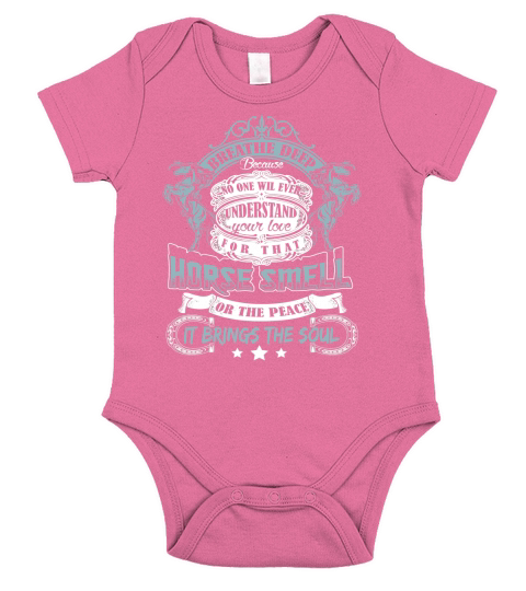 Breathe Deep Horse Smell Short Sleeve Baby One-Piece