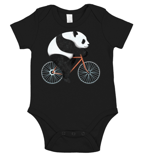 panda ride Short Sleeve Baby One-Piece