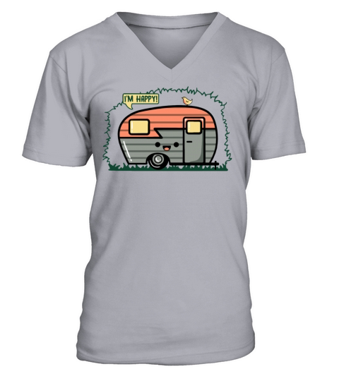Happy Camper Men's V-Neck T-shirt