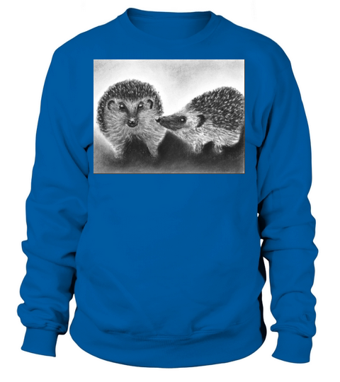 Hedgehog friends black and white Women's Sweatshirt