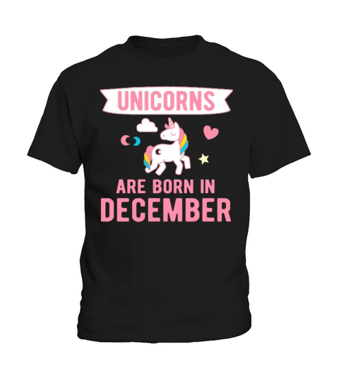 Unicorns are Born in December Kids T-Shirt