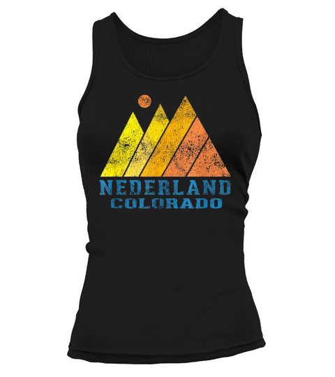 Vintage Nederland Colorado Mountain Sunset Retro T-Shirt Tank top Woman