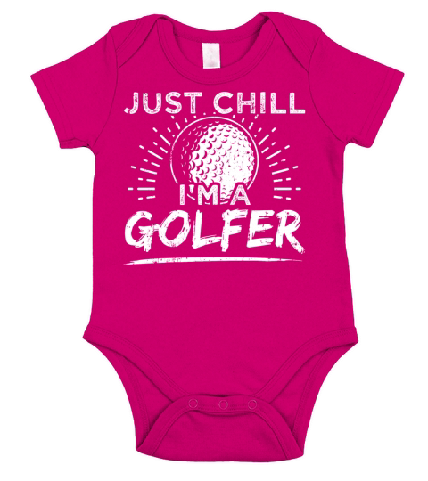Funny Golf Golfing Shirt Just Chill Short Sleeve Baby One-Piece