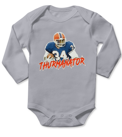 thurmanator  vintage art Long Sleeve Baby One-Piece