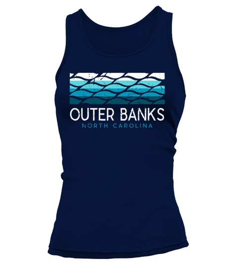 Outer Banks North Carolina T Shirt OBX NC Water Vintage Tank top Woman