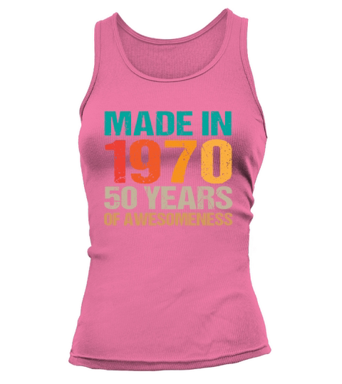 Vintage Made in 1970 - 50 Years Old Birthday Gift Women's Tank Top