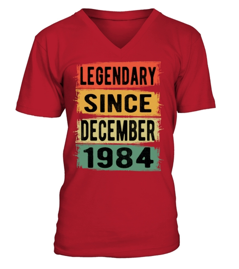 Birthday Retro Legendary December 1984 Men's V-Neck T-shirt