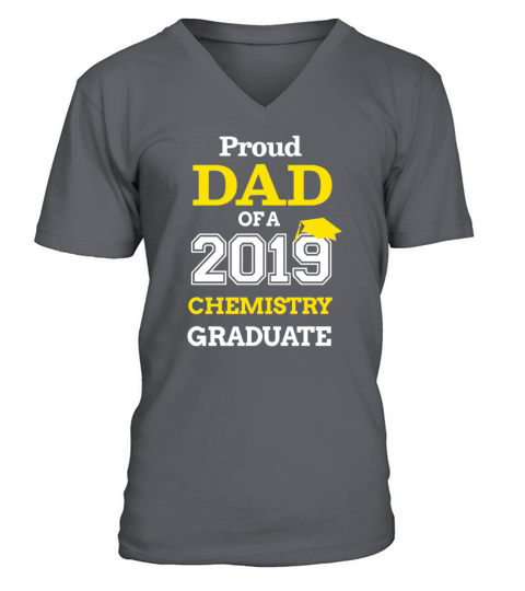 2019 Graduation Dad Chemistry Graduate Men's V-Neck T-shirt