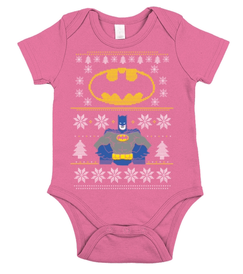 DC Comics Batman Christmas Ugly Sweater Short Sleeve Baby One-Piece