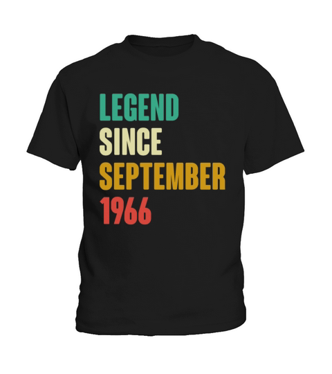 September 1966 56th Birthday 56 Years Old Bday Gi Kids T-Shirt