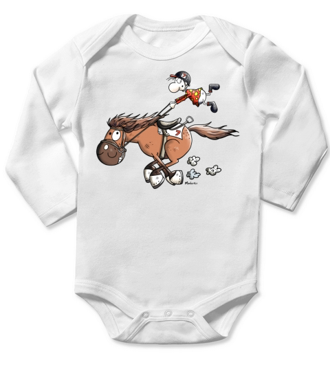 Rapid Race Horse Long Sleeve Baby One-Piece