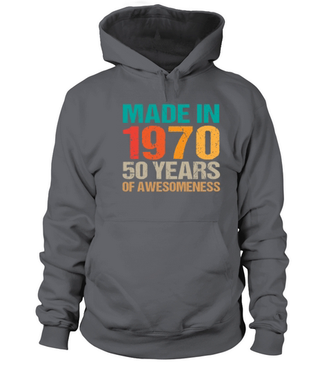 Vintage Made in 1970 - 50 Years Old Birthday Gift Men's Hoodie