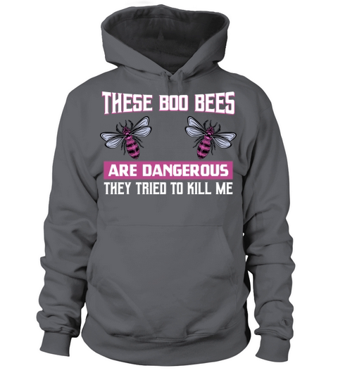 Boo Bees Dangerous For A Breast Cancer Awareness Women's Hoodie