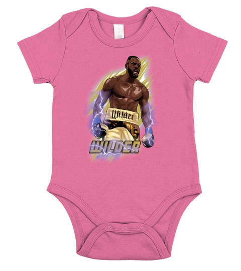 Deontay Wilder Lightning Boxing Star Pop Art Short Sleeve Baby One-Piece