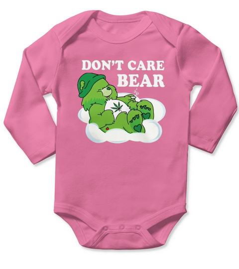 Do not Care Bear Weed Long Sleeve Baby One-Piece