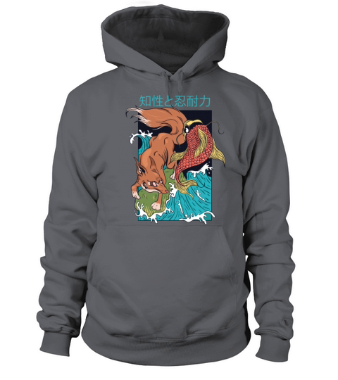 Vintage Japanese Fox and Fish Women's Hoodie
