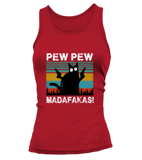 CAT PEW PEW MADAFAKAS VINTAGE SHIRT Tank top Woman