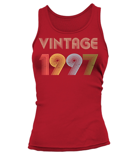 24th Birthday Vintage Shirt Born In 1997 Gift Tee Women's Tank Top