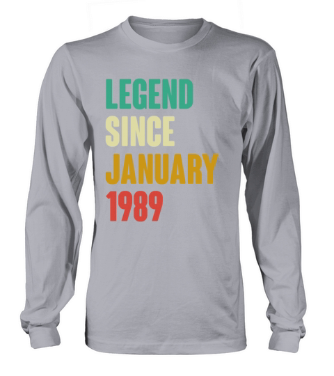 Born in January 1989 33rd Birthday 33 Years Old Gi Women's Long Sleeve