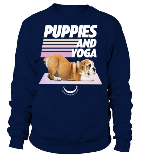 puppies and yoga shirt Women's Sweatshirt