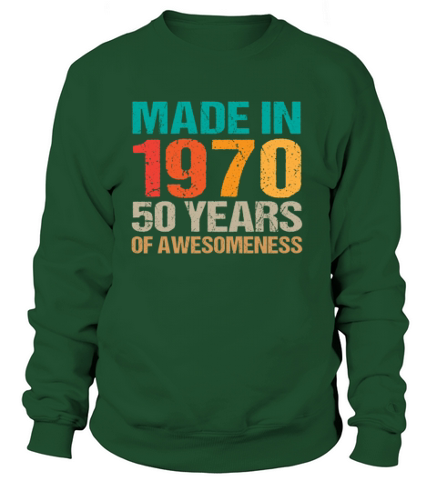 Vintage Made in 1970 - 50 Years Old Birthday Gift Women's Sweatshirt