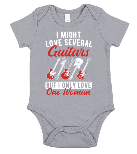 Love One Musician Band Player Guitarist Several Short Sleeve Baby One-Piece