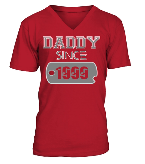 Daddy Since Tag 1999 Happy Fathers Day Men's V-Neck T-shirt