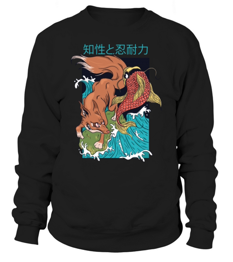 Vintage Japanese Fox and Fish Women's Sweatshirt