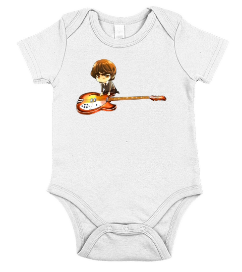 george harrison chibi Short Sleeve Baby One-Piece