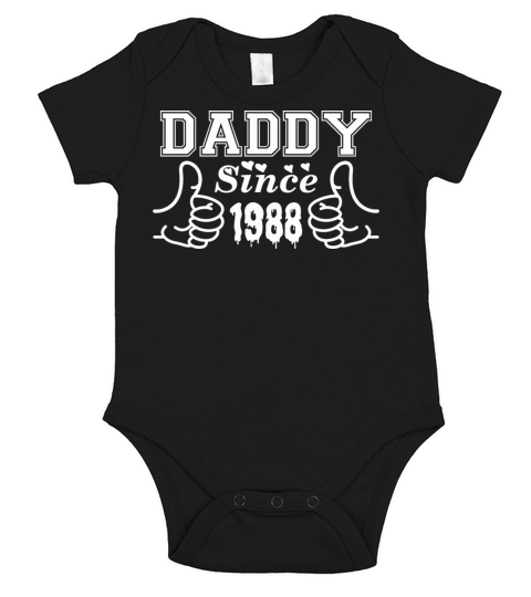 Daddy Since 1988 Happy Fathers Day Short Sleeve Baby One-Piece
