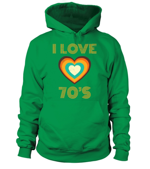 I love 70’s Retro Vintage Pop Art Gift Idea Men's Hoodie