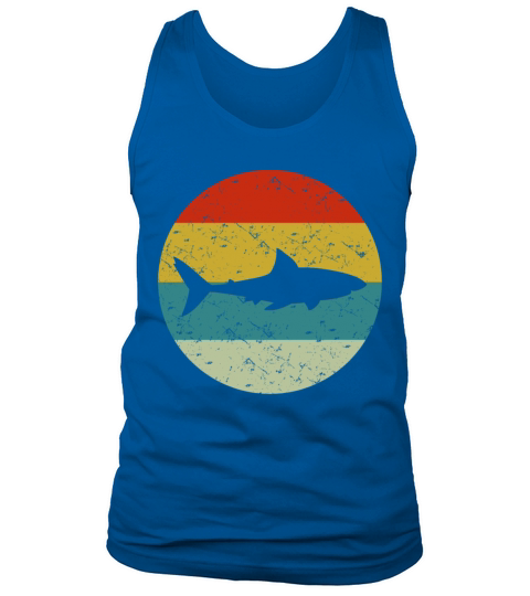 retro vintage shark Men's Tank Top