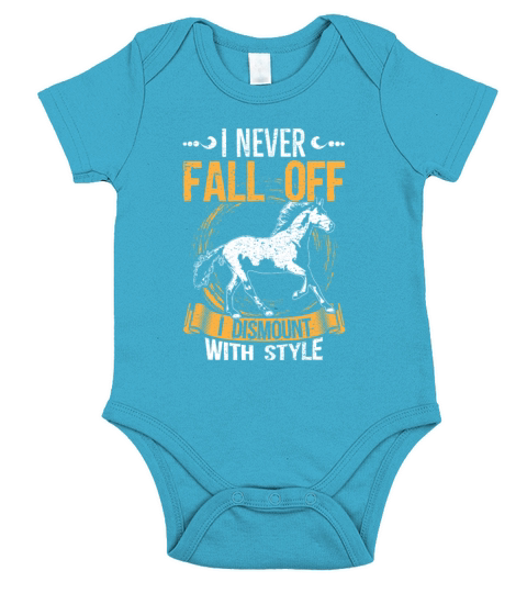 I Never Fall Of I Dismount With Style Short Sleeve Baby One-Piece