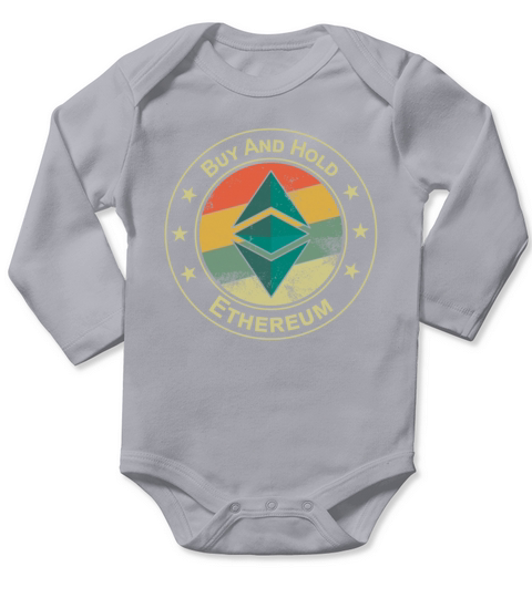 Ethereum Crypto Currency ETH Buy And Hold Long Sleeve Baby One-Piece