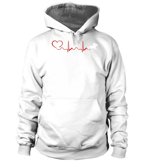 Horse Racing Heartbeat And Heart Women's Hoodie