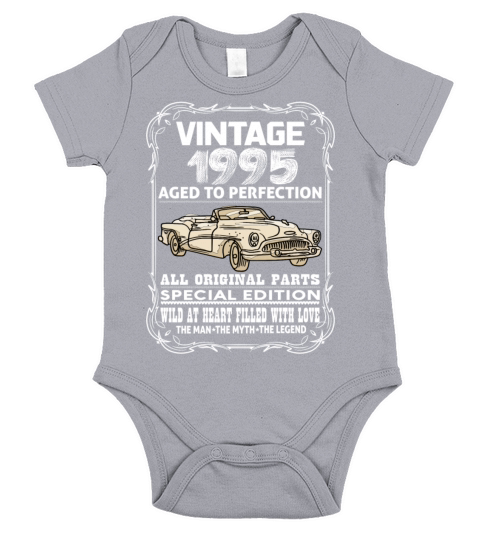 VINTAGE 1995-AGED TO PERFECTION Short Sleeve Baby One-Piece