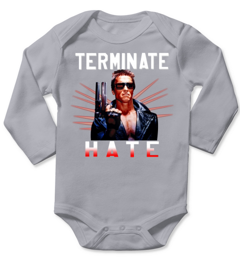 Terminate Hate Long Sleeve Baby One-Piece
