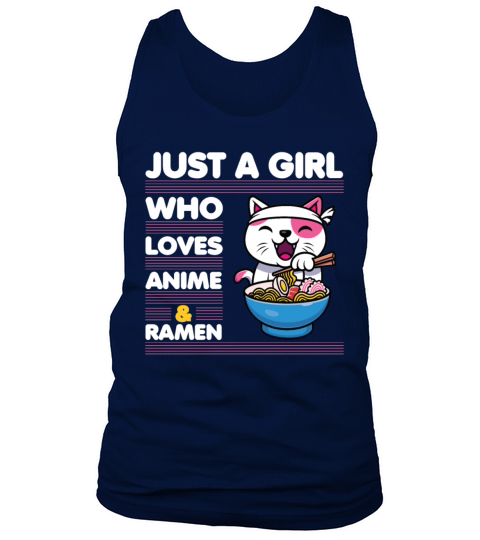 Just A Girl Who Loves Anime Ramen Men's Tank Top