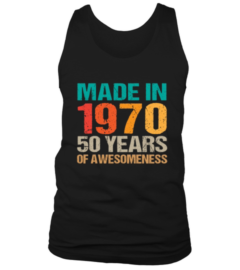 Vintage Made in 1970 - 50 Years Old Birthday Gift Men's Tank Top