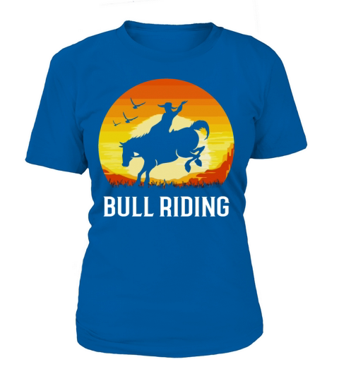 Vintage Sunset Bull Riding Retro Rodeo Women's T-Shirt