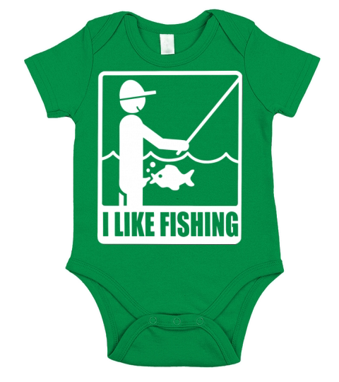 I Like Fishing Funny Sports Comic Offensive Rude Short Sleeve Baby One-Piece