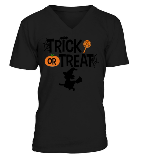 trick or treat witch Men's V-Neck T-shirt