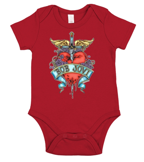 Bon Jovi Vintage Art Short Sleeve Baby One-Piece